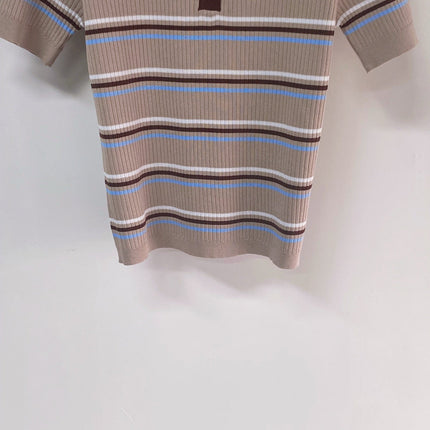 PRADA 26S SHORT-SLEEVED KNIT POLO SHIRT STYLE 893