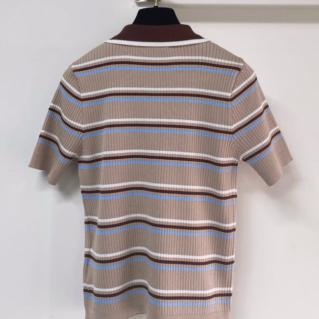 PRADA 26S SHORT-SLEEVED KNIT POLO SHIRT STYLE 893
