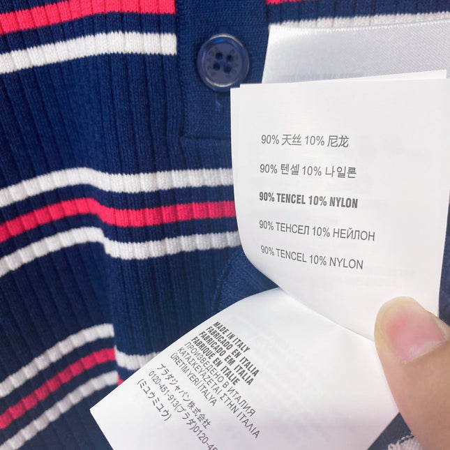 PRADA 26S SHORT-SLEEVED KNIT POLO SHIRT STYLE 892