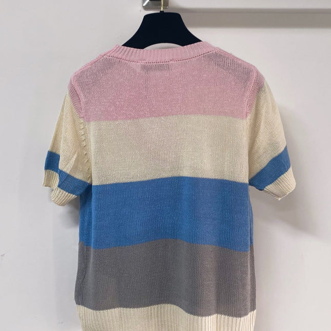 MIUMIU 26S SHORT-SLEEVED SWEATER STYLE 1129