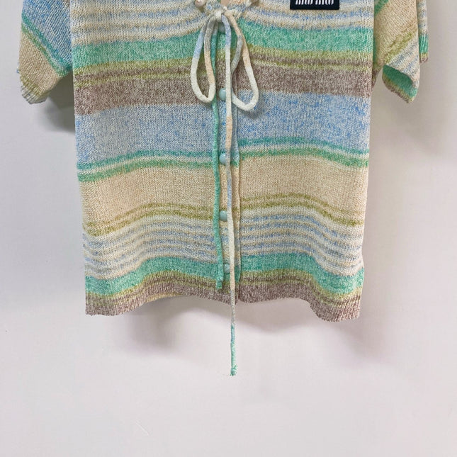 MIUMIU 26S SHORT-SLEEVED SWEATER STYLE 1130