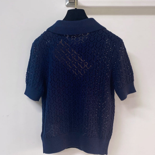 MIUMIU 26S SHORT-SLEEVED KNIT POLO SHIRT STYLE 1138