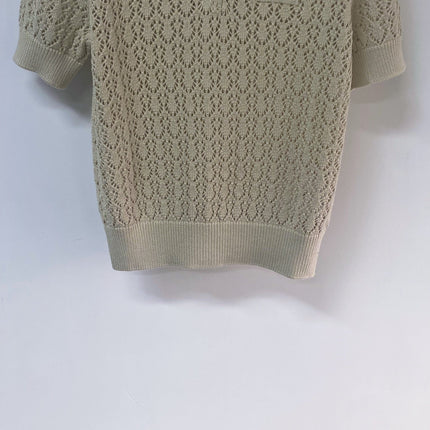 MIUMIU 26S SHORT-SLEEVED KNIT POLO SHIRT STYLE 1137