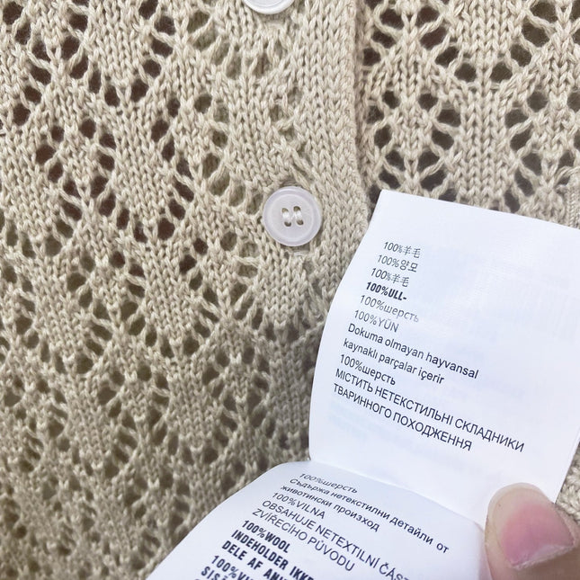 MIUMIU 26S SHORT-SLEEVED KNIT POLO SHIRT STYLE 1137