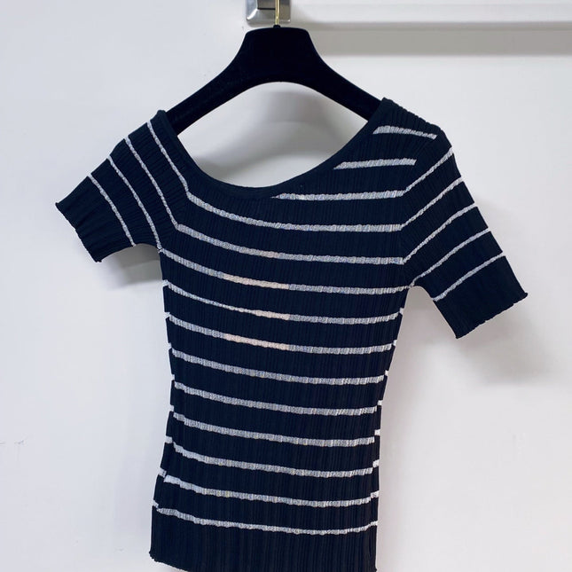 MIUMIU 26S SHORT-SLEEVED SWEATER STYLE 1127