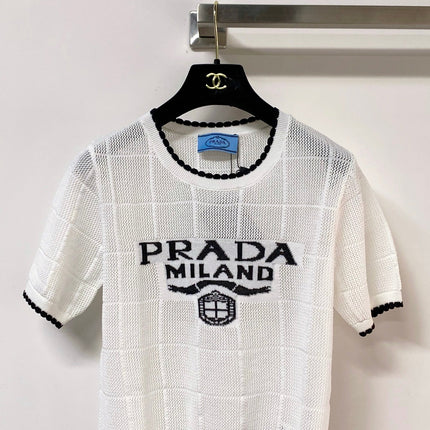PRADA 26S SHORT-SLEEVED SWEATER STYLE 855