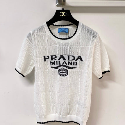 PRADA 26S SHORT-SLEEVED SWEATER STYLE 855