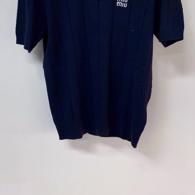 MIUMIU 26S SHORT-SLEEVED SWEATER STYLE 1121