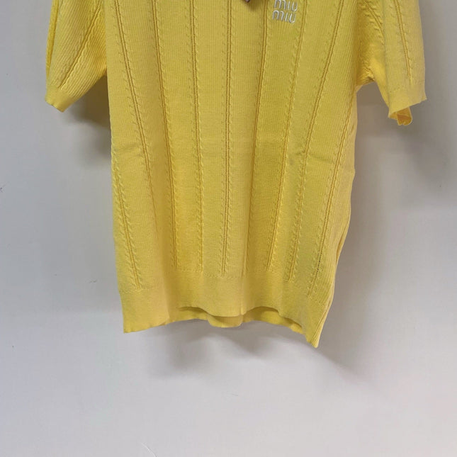 MIUMIU 26S SHORT-SLEEVED SWEATER STYLE 1120