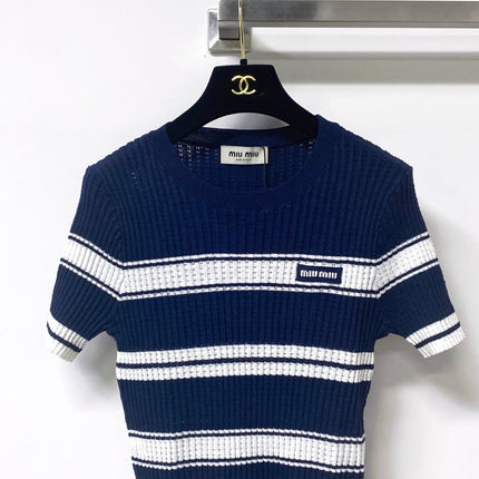 MIUMIU 26S SHORT-SLEEVED SWEATER STYLE 1058