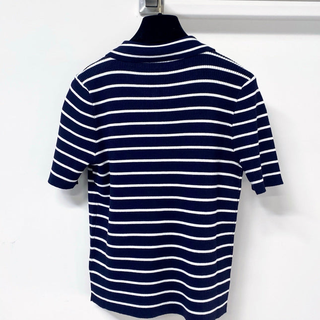 CELINE 26S STRIPED SHORT-SLEEVE POLO SHIRT 490