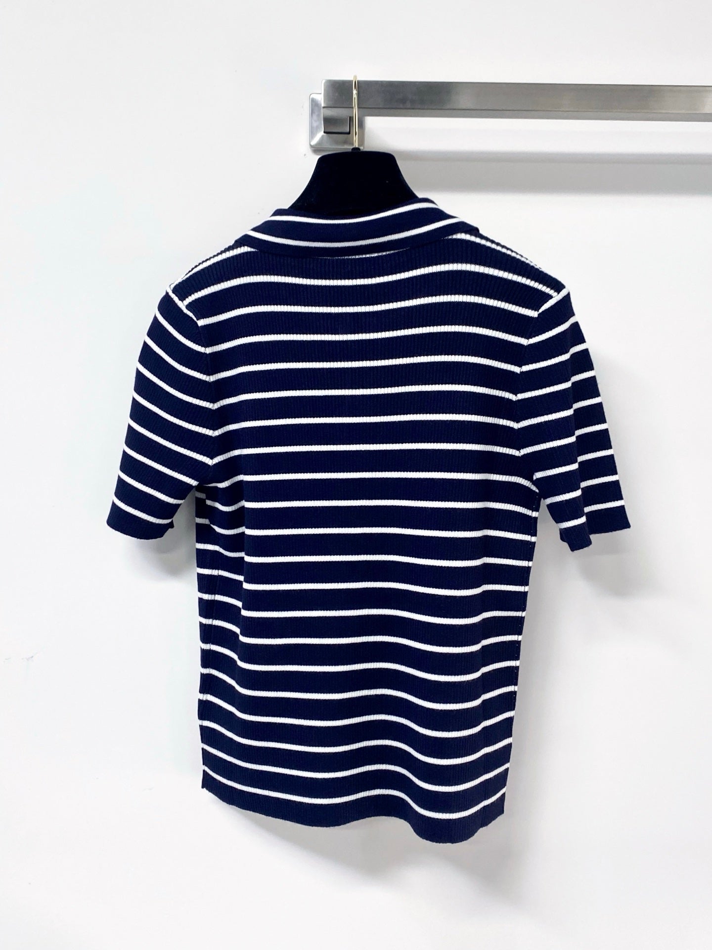 CELINE 26S STRIPED SHORT-SLEEVE POLO SHIRT 490