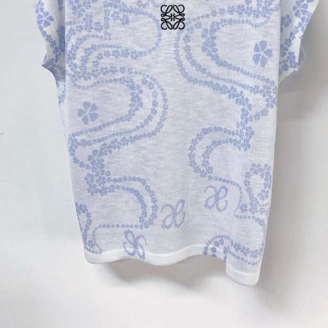 LOEWE 26S SHORT SLEEVE PRINTED KNIT TOP 519