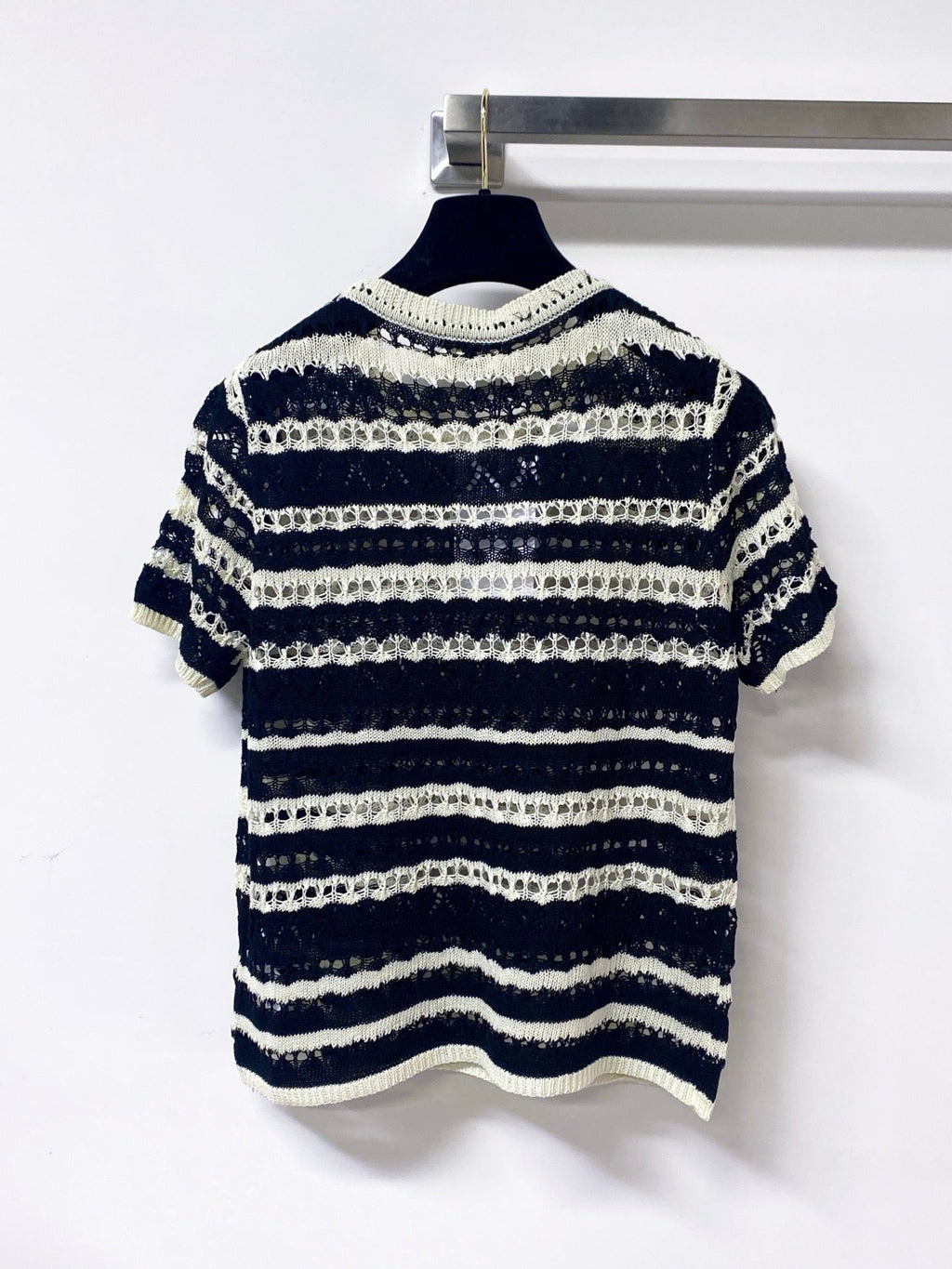CELINE 26S SHORT-SLEEVE KNIT TOP 487