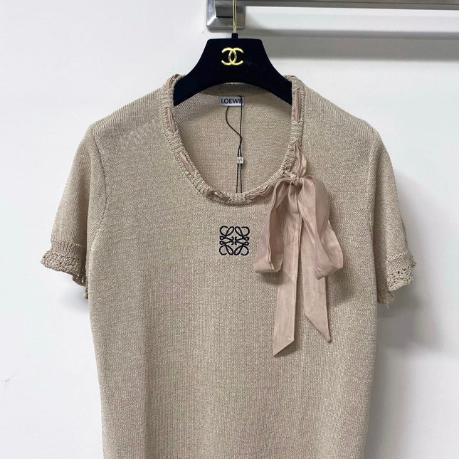 LOEWE 26S SHORT SLEEVE KNIT TOP 498