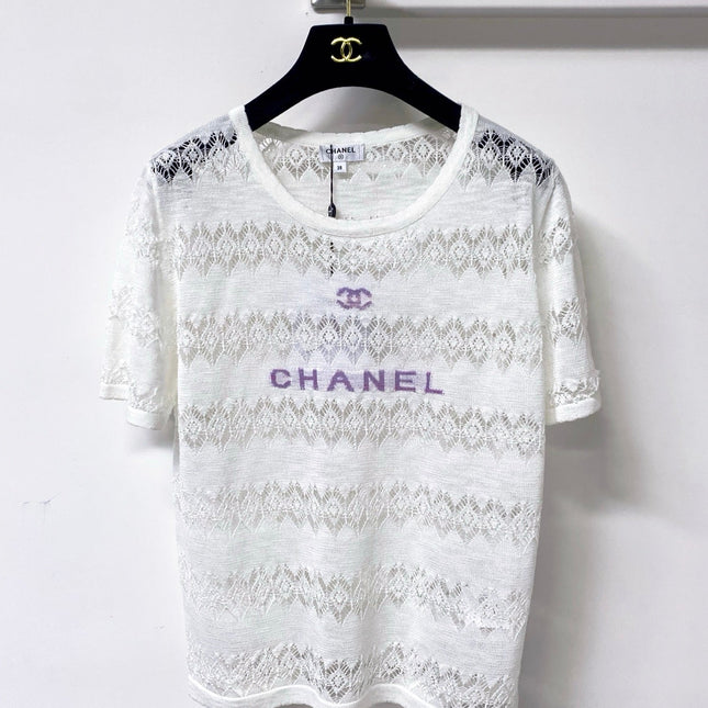 CHANEL 26S SHORT-SLEEVED KNIT SHIRT STYLE 1205