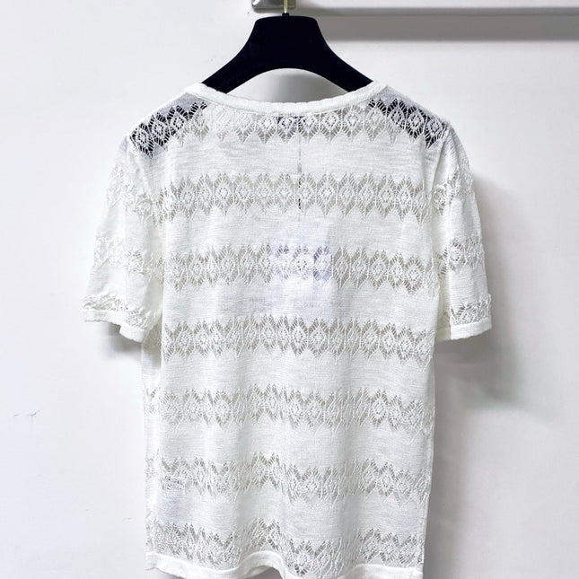 CHANEL 26S SHORT-SLEEVED KNIT SHIRT STYLE 1205