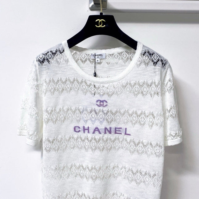 CHANEL 26S SHORT-SLEEVED KNIT SHIRT STYLE 1205