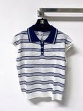 CHANEL 26S SHORT-SLEEVED KNIT POLO SHIRT STYLE 1178