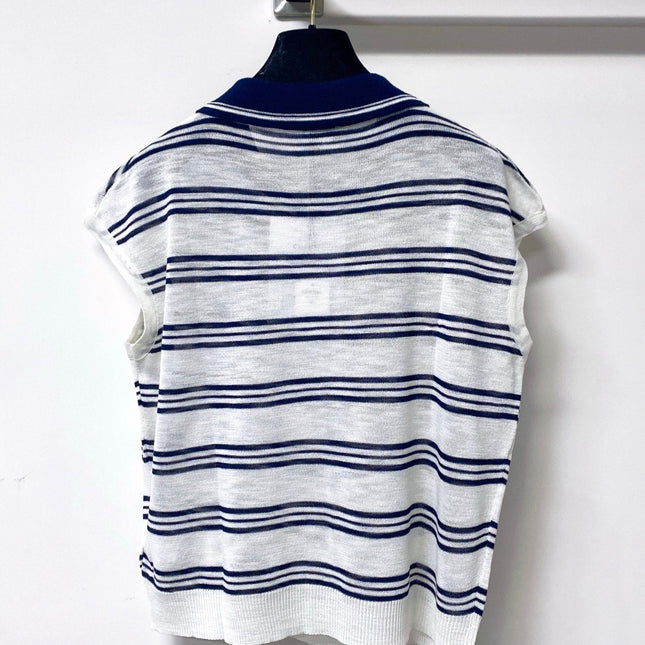 CHANEL 26S SHORT-SLEEVED KNIT POLO SHIRT STYLE 1178
