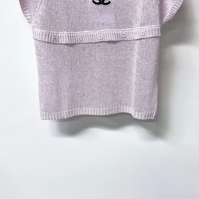 CHANEL 26S SHORT-SLEEVED KNIT SHIRT STYLE 1180