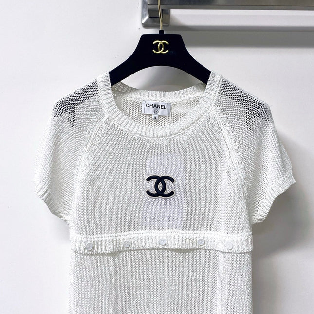 CHANEL 26S SHORT-SLEEVED KNIT SHIRT STYLE 1179