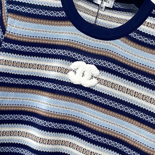 CHANEL 26S SHORT-SLEEVED KNIT SHIRT STYLE 1182