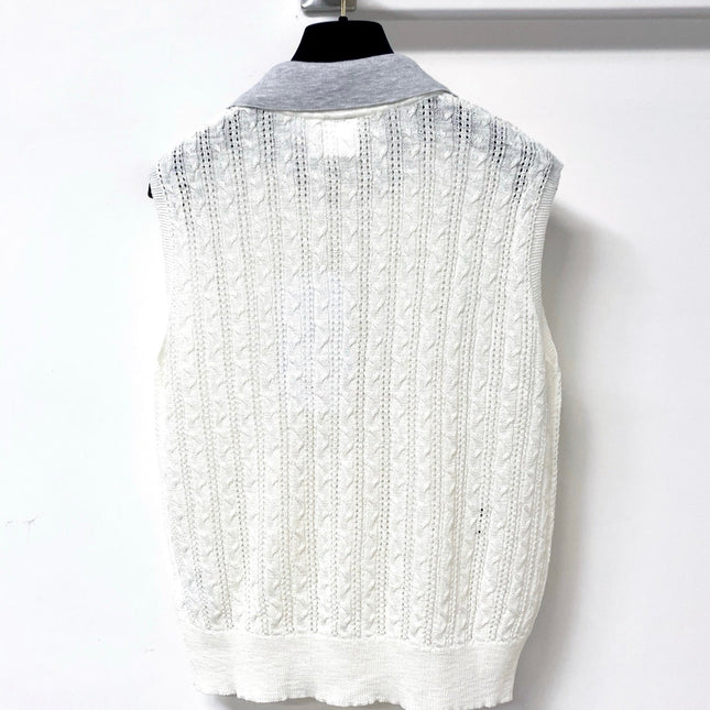 DIOR 26S SLEEVELESS KNIT POLO SHIRT 1286