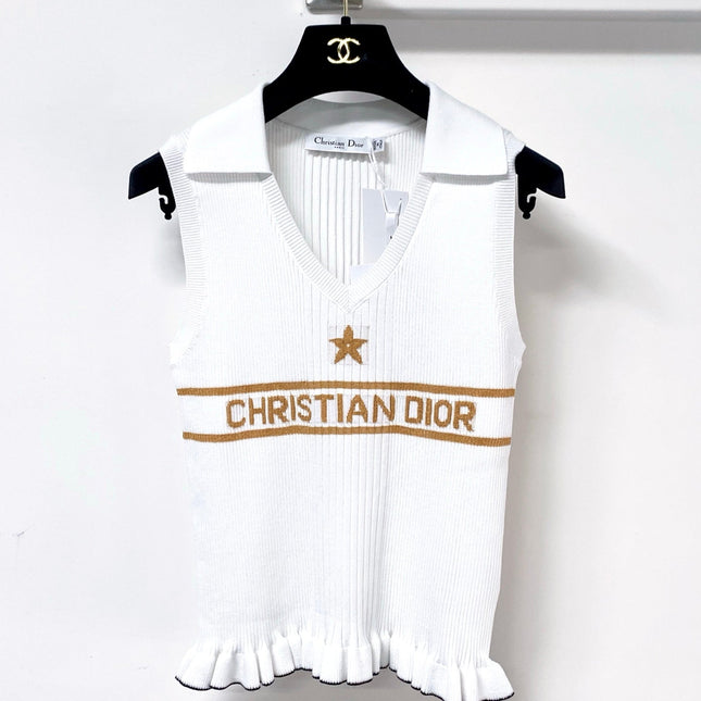 DIOR 26S SLEEVELESS KNIT POLO SHIRT 1289