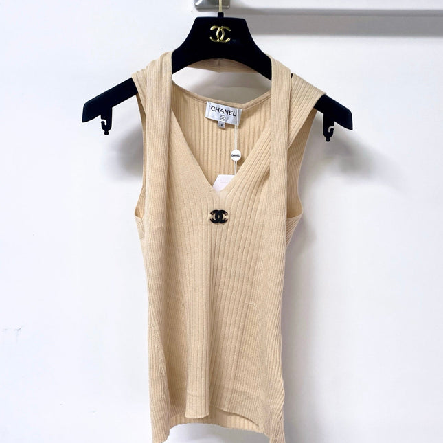 CHANEL 26S KNITTED SLEEVELESS TOP STYLE 1169