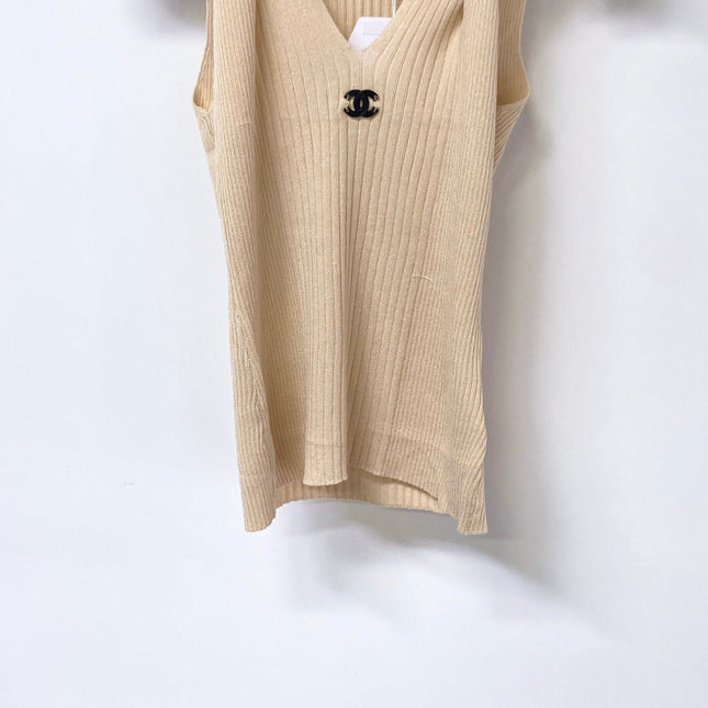 CHANEL 26S KNITTED SLEEVELESS TOP STYLE 1169