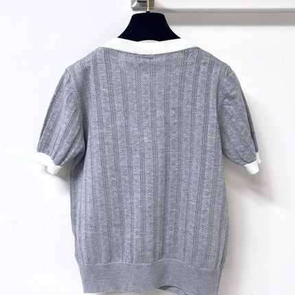 CHANEL 26S SHORT-SLEEVE KNIT TOP STYLE 1171
