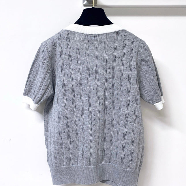 CHANEL 26S SHORT-SLEEVE KNIT TOP STYLE 1171