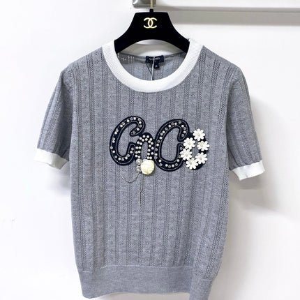 CHANEL 26S SHORT-SLEEVE KNIT TOP STYLE 1171