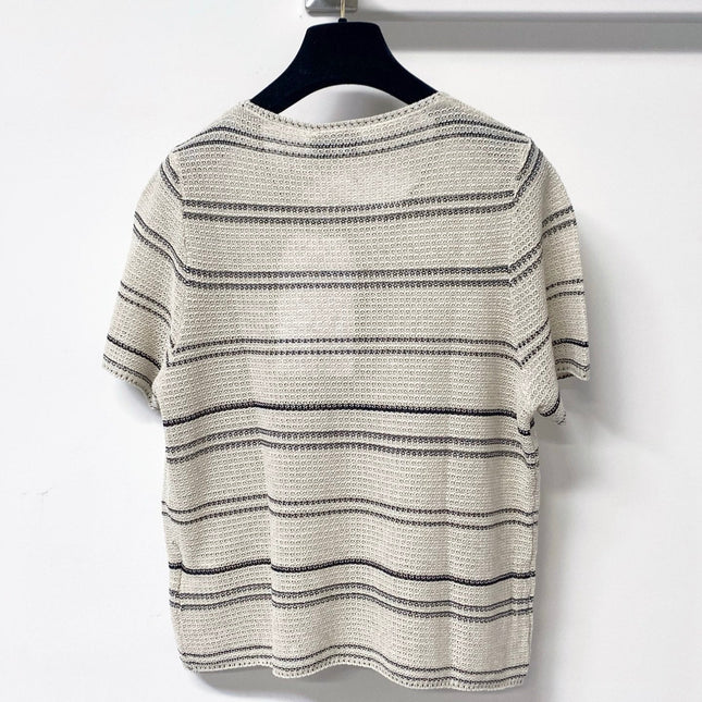 CHANEL 26S SHORT-SLEEVE KNIT TOP STYLE 1130