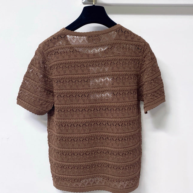 CHANEL 26S SLEEVELESS POLO KNIT TOP STYLE 1139