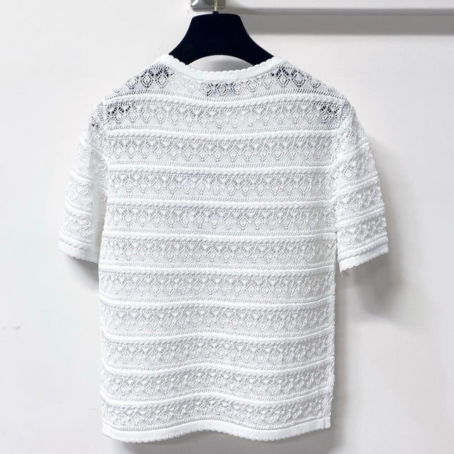 CHANEL 26S SLEEVELESS POLO KNIT TOP STYLE 1138