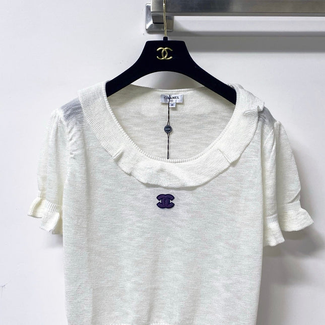 CHANEL 26S SLEEVELESS POLO KNIT TOP STYLE 1140