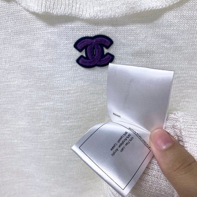 CHANEL 26S SLEEVELESS POLO KNIT TOP STYLE 1140