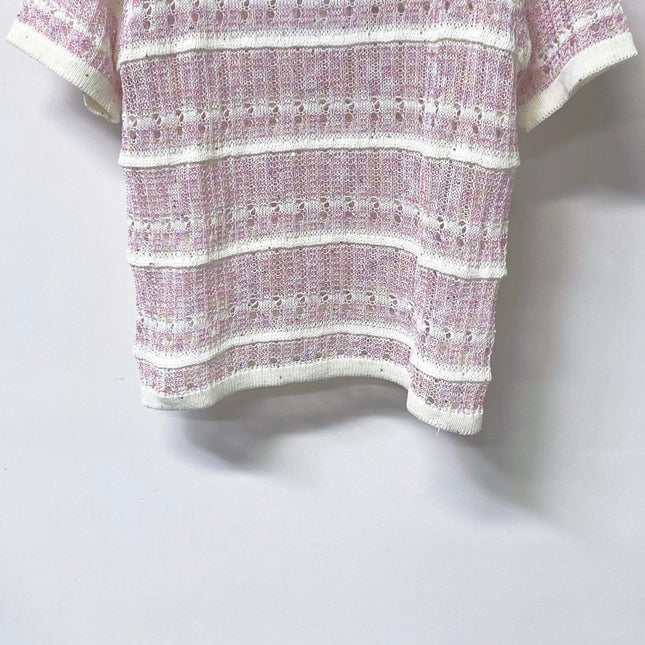 CHANEL 26S SHORT-SLEEVE KNIT TOP STYLE 1144