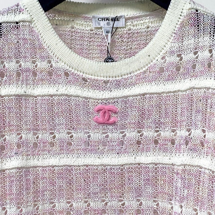 CHANEL 26S SHORT-SLEEVE KNIT TOP STYLE 1144