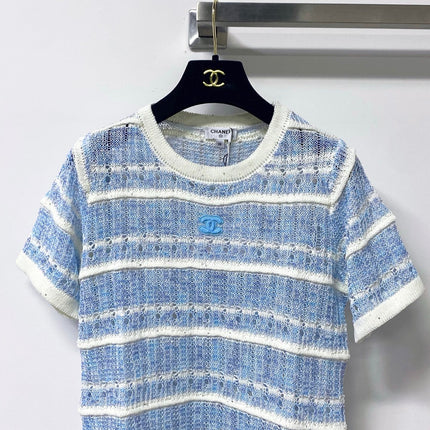 CHANEL 26S SHORT-SLEEVE KNIT TOP STYLE 1143