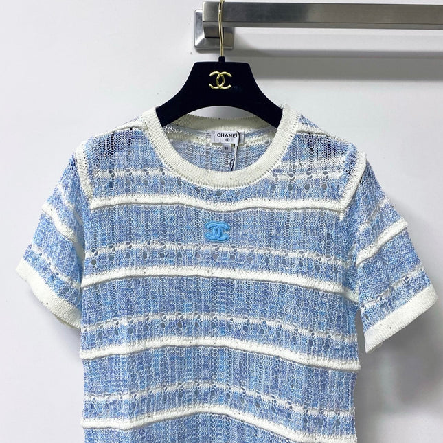 CHANEL 26S SHORT-SLEEVE KNIT TOP STYLE 1143
