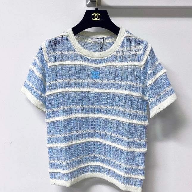 CHANEL 26S SHORT-SLEEVE KNIT TOP STYLE 1143