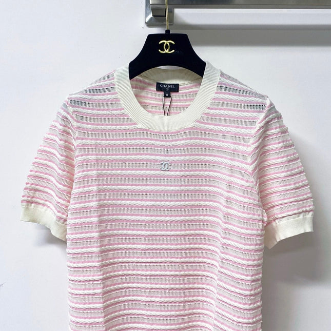 CHANEL 26S SHORT-SLEEVE KNIT TOP STYLE 1145