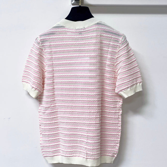 CHANEL 26S SHORT-SLEEVE KNIT TOP STYLE 1145