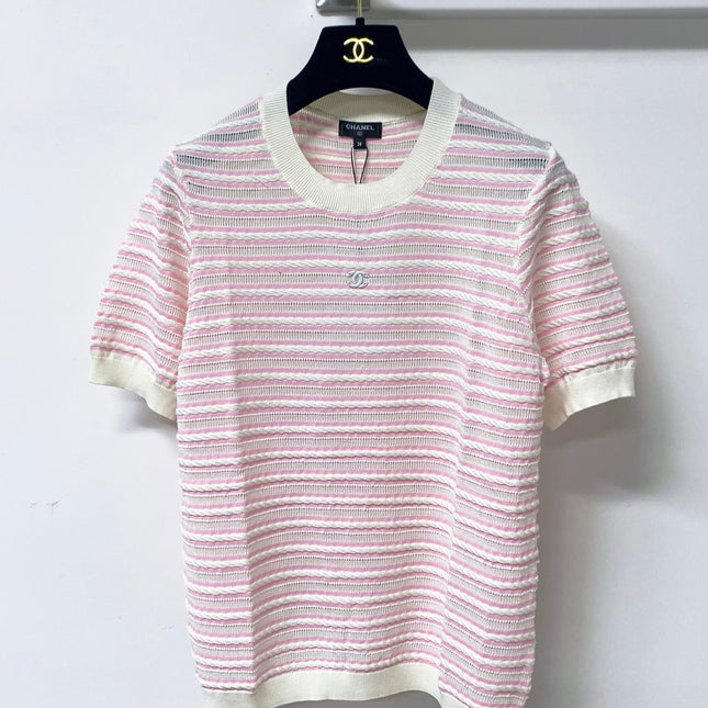 CHANEL 26S SHORT-SLEEVE KNIT TOP STYLE 1145