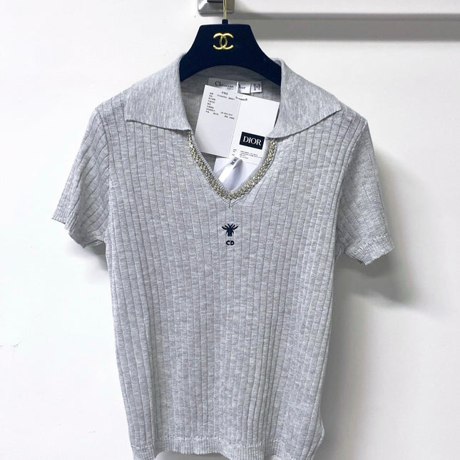 DIOR 26S SHORT-SLEEVED KNIT POLO SHIRT 1239