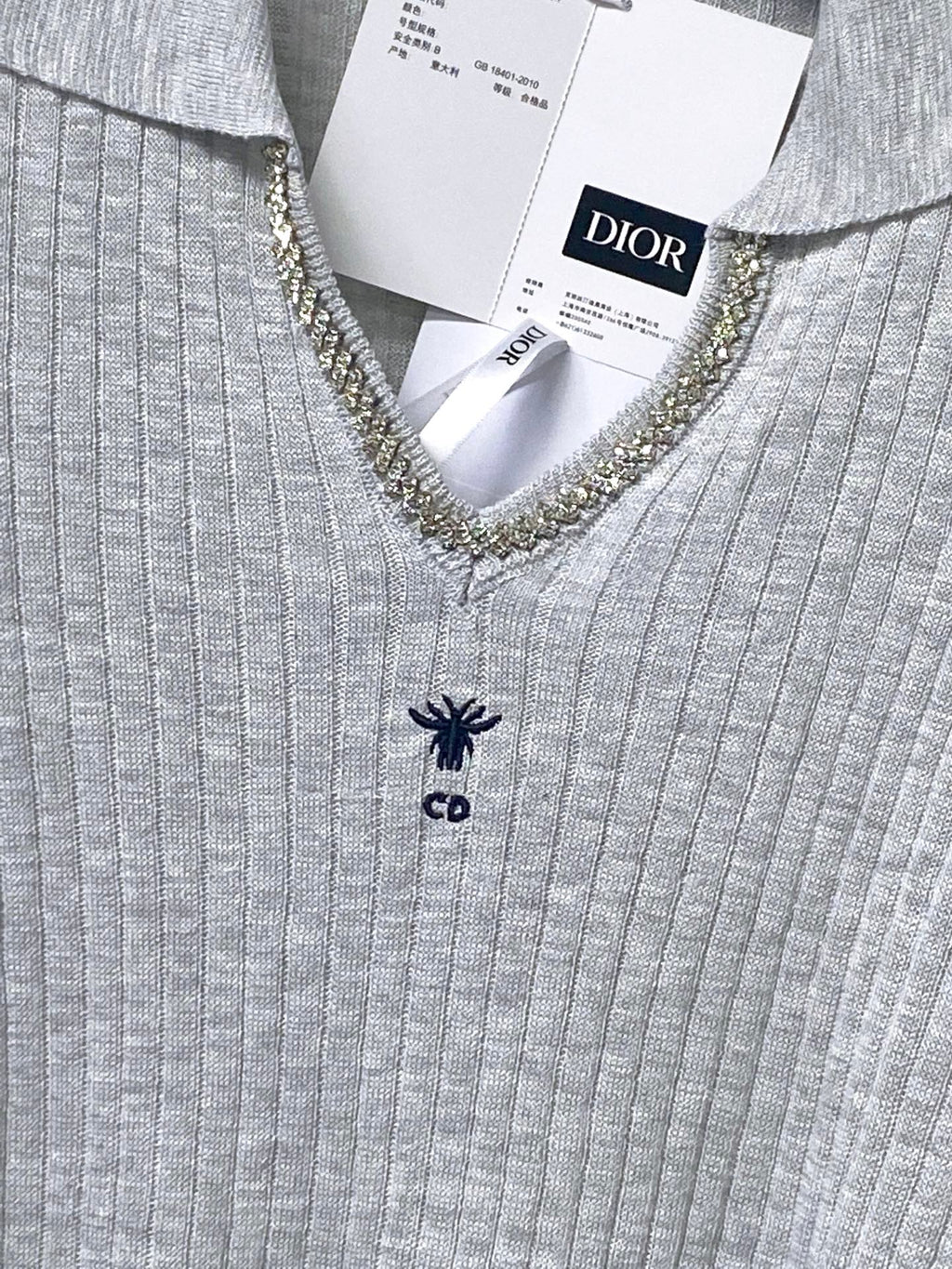DIOR 26S SHORT-SLEEVED KNIT POLO SHIRT 1239