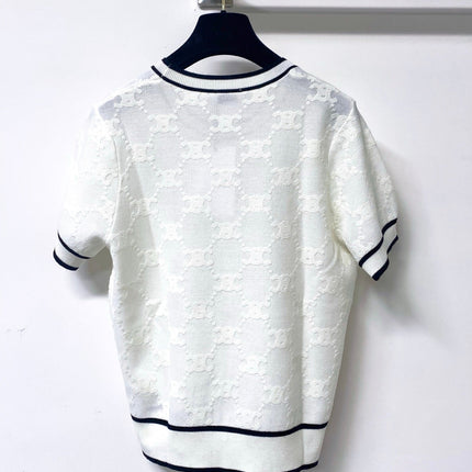 CELINE 26S SHORT SLEEVE KNIT TOP 306